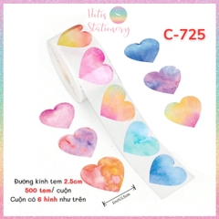 [HOTIS] Cuộn 500 tem sticker hoạt hình cute, tem dán trang trí, nhãn dán khen thưởng học sinh tạo động lực
