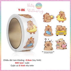 [HOTIS] Cuộn 500 tem sticker hoạt hình cute, tem dán trang trí, nhãn dán khen thưởng học sinh tạo động lực