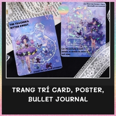 [HOTIS] Sticker chai lọ trong suốt ánh hologram kính vỡ trang trí thiệp, postcard, card idol, điện thoại, bullet journal DIY