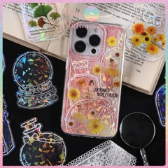 [HOTIS] Sticker chai lọ trong suốt ánh hologram kính vỡ trang trí thiệp, postcard, card idol, điện thoại, bullet journal DIY