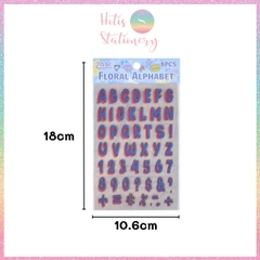 [HOTIS] Set 8 tờ Sticker chữ số nhiều màu Letter Sticker PET, nhãn dán chữ cái alphabet trang trí sổ tay bullet journal