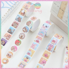 [HOTIS] Sticker cuộn Capybara Loopy siêu dễ thương dán trang trí sổ tay