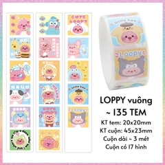 [HOTIS] Sticker cuộn Capybara Loopy siêu dễ thương dán trang trí sổ tay