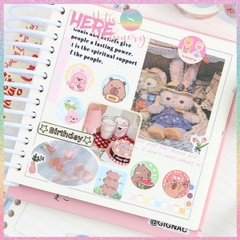 [HOTIS] Sticker cuộn Capybara Loopy siêu dễ thương dán trang trí sổ tay