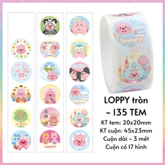 [HOTIS] Sticker cuộn Capybara Loopy siêu dễ thương dán trang trí sổ tay
