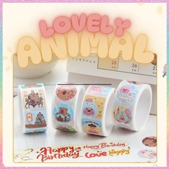 [HOTIS] Sticker cuộn Capybara Loopy siêu dễ thương dán trang trí sổ tay
