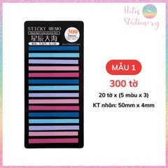 [HOTIS] Nhãn dán đánh dấu trang Sticky Strips nhãn dán highlight ghi chú, phân trang nhiều màu trong suốt