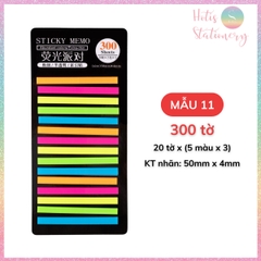 [HOTIS] Nhãn dán đánh dấu trang Sticky Strips nhãn dán highlight ghi chú, phân trang nhiều màu trong suốt