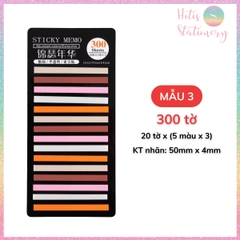 [HOTIS] Nhãn dán đánh dấu trang Sticky Strips nhãn dán highlight ghi chú, phân trang nhiều màu trong suốt