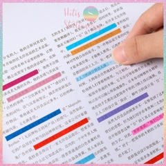 [HOTIS] Nhãn dán đánh dấu trang Sticky Strips nhãn dán highlight ghi chú, phân trang nhiều màu trong suốt