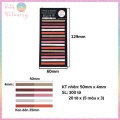 [HOTIS] Nhãn dán đánh dấu trang Sticky Strips nhãn dán highlight ghi chú, phân trang nhiều màu trong suốt