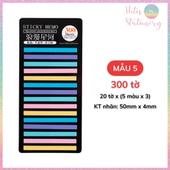 [HOTIS] Nhãn dán đánh dấu trang Sticky Strips nhãn dán highlight ghi chú, phân trang nhiều màu trong suốt