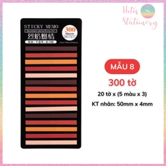 [HOTIS] Nhãn dán đánh dấu trang Sticky Strips nhãn dán highlight ghi chú, phân trang nhiều màu trong suốt