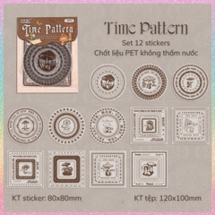 [HOTIS] Set 12 Sticker viền khung Classical Flower Language nhãn dán trang trí sổ bullet journal