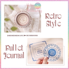 [HOTIS] Set 12 Sticker viền khung Classical Flower Language nhãn dán trang trí sổ bullet journal