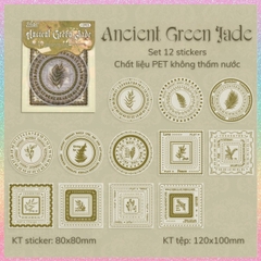 [HOTIS] Set 12 Sticker viền khung Classical Flower Language nhãn dán trang trí sổ bullet journal