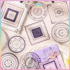 [HOTIS] Set 12 Sticker viền khung Classical Flower Language nhãn dán trang trí sổ bullet journal