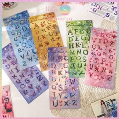 [HOTIS] Sticker 26 Chữ cái cách điệu hoa lá Fairy Tale Alphabets trang trí sổ bullet journal