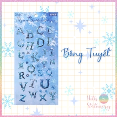 [HOTIS] Sticker 26 Chữ cái cách điệu hoa lá Fairy Tale Alphabets trang trí sổ bullet journal