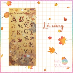 [HOTIS] Sticker 26 Chữ cái cách điệu hoa lá Fairy Tale Alphabets trang trí sổ bullet journal