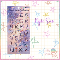 [HOTIS] Sticker 26 Chữ cái cách điệu hoa lá Fairy Tale Alphabets trang trí sổ bullet journal
