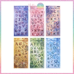 [HOTIS] Sticker 26 Chữ cái cách điệu hoa lá Fairy Tale Alphabets trang trí sổ bullet journal