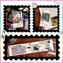[HOTIS] Set 6 tờ Sticker khung ảnh trong suốt PET làm bullet journal, thiệp, DIY