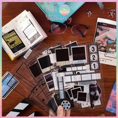 [HOTIS] Set 6 tờ Sticker khung ảnh trong suốt PET làm bullet journal, thiệp, DIY