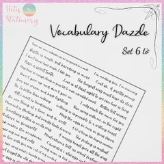 [HOTIS] Set 6 tờ Sticker English Rhythm nền trong suốt, chữ đen trang trí sổ, bullet journal, thiệp, postcard DIY