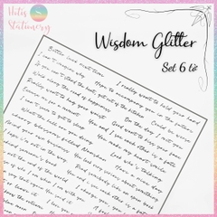 [HOTIS] Set 6 tờ Sticker English Rhythm nền trong suốt, chữ đen trang trí sổ, bullet journal, thiệp, postcard DIY