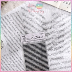 [HOTIS] Set 6 tờ Sticker English Rhythm nền trong suốt, chữ đen trang trí sổ, bullet journal, thiệp, postcard DIY