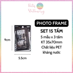 [HOTIS] Set 15 tấm sticker khung ảnh Frame The Future dán trang trí sổ, poster, tranh ảnh, decor photobook