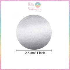 [HOTIS] Tem Dán Cào Tròn 2.5cm Màu Vàng, Bạc - 300 Tem/Cuộn, Che Mã Số, Bảo Mật Thông Tin, Dễ Dán, Dễ Cào
