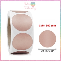 [HOTIS] Tem Dán Cào Tròn 2.5cm Màu Vàng, Bạc - 300 Tem/Cuộn, Che Mã Số, Bảo Mật Thông Tin, Dễ Dán, Dễ Cào