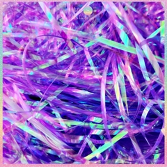 [HOTIS] 3mm - Giấy rơm hologram trong suốt raffia óng ánh trang trí, lót hộp quà, giỏ quà tặng sang trọng cao cấp