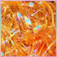 [HOTIS] 3mm - Giấy rơm hologram trong suốt raffia óng ánh trang trí, lót hộp quà, giỏ quà tặng sang trọng cao cấp