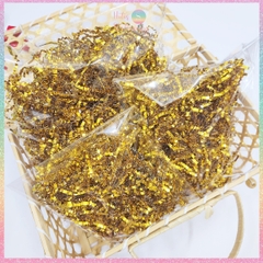 [HOTIS] Giấy rơm nhún 3mm rơm kim tuyến lót hộp quà sang trọng Metallic Crinkled Raffia