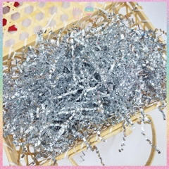 [HOTIS] Giấy rơm nhún 3mm rơm kim tuyến lót hộp quà sang trọng Metallic Crinkled Raffia
