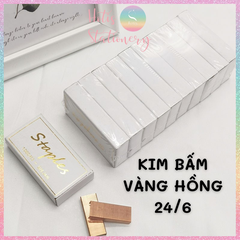 [HOTIS] Bấm kim trong suốt 4 màu hottrend sang trọng dùng decor bàn học, bàn làm việc