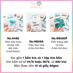 [HOTIS] Set bấm kim và kim bấm Mini Stapler Set bấm giấy siêu đáng yêu và tiện lợi