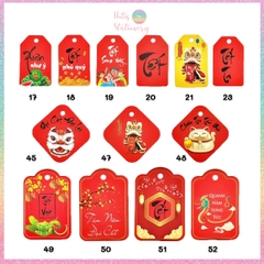 [HOTIS] Set 50 tag giấy trang trí hộp quà tặng Tết Giáp Thìn 2024 - Không kèm dây