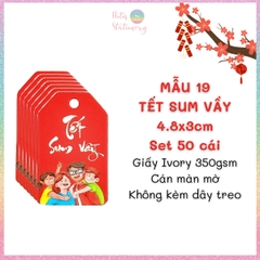 [HOTIS] Set 50 tag giấy trang trí hộp quà tặng Tết Giáp Thìn 2024 - Không kèm dây