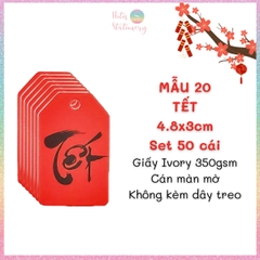 [HOTIS] Set 50 tag giấy trang trí hộp quà tặng Tết Giáp Thìn 2024 - Không kèm dây