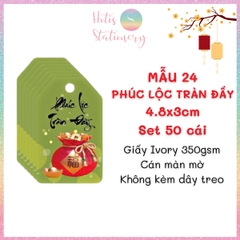 [HOTIS] Set 50 tag giấy trang trí hộp quà tặng Tết Giáp Thìn 2024 - Không kèm dây