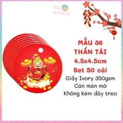[HOTIS] Set 50 tag giấy trang trí hộp quà tặng Tết Giáp Thìn 2024 - Không kèm dây