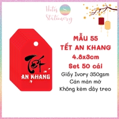 [HOTIS] Set 50 tag giấy trang trí hộp quà tặng Tết Giáp Thìn 2024 - Không kèm dây