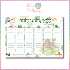 [HOTIS] Set 2 tờ Thời khóa biểu A5 viết lịch học, thời gian biểu nhiều mẫu thiết kế dễ thương