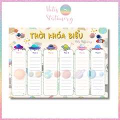[HOTIS] Set 2 tờ Thời khóa biểu A5 viết lịch học, thời gian biểu nhiều mẫu thiết kế dễ thương