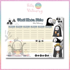 [HOTIS] Set 2 tờ Thời khóa biểu A5 viết lịch học, thời gian biểu nhiều mẫu thiết kế dễ thương