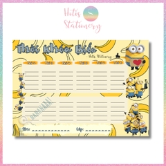 [HOTIS] Set 2 tờ Thời khóa biểu A5 viết lịch học, thời gian biểu nhiều mẫu thiết kế dễ thương